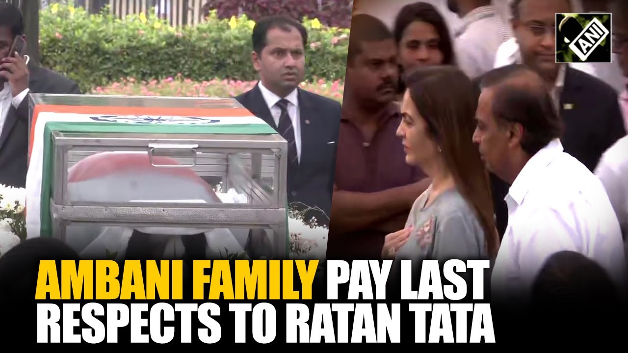 Reliance Industries Chairman Mukesh Ambani, wife Nita Ambani pay last respects to Ratan Tata
