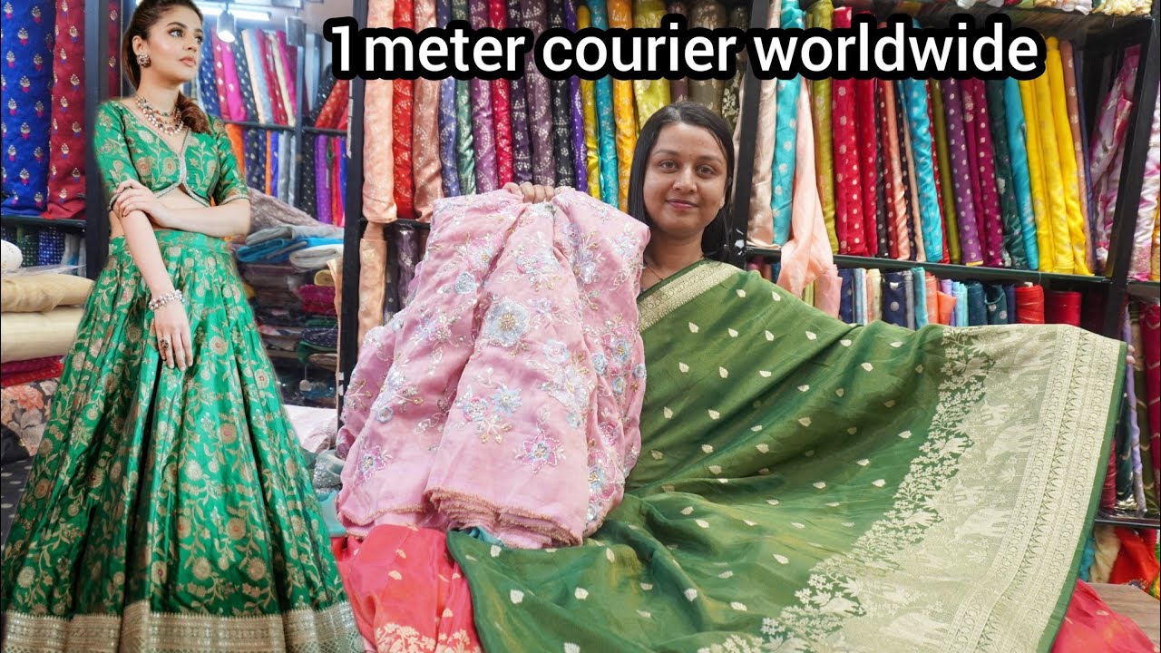 Hyderabad Exclusive designer fabrics in budget / 1meter courier worldwide