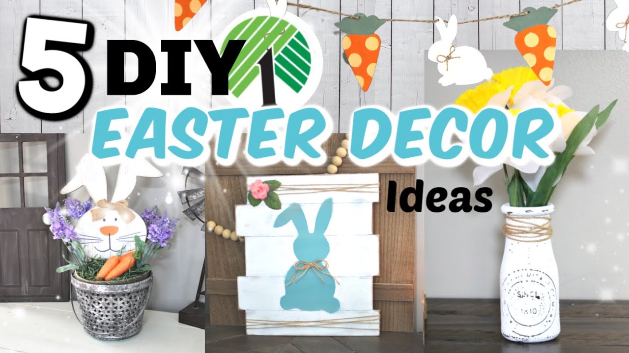 5 DOLLAR TREE Easter Decor DIYS | DIY Easter Decor Dollar Tree Crafts | Krafts by Katelyn