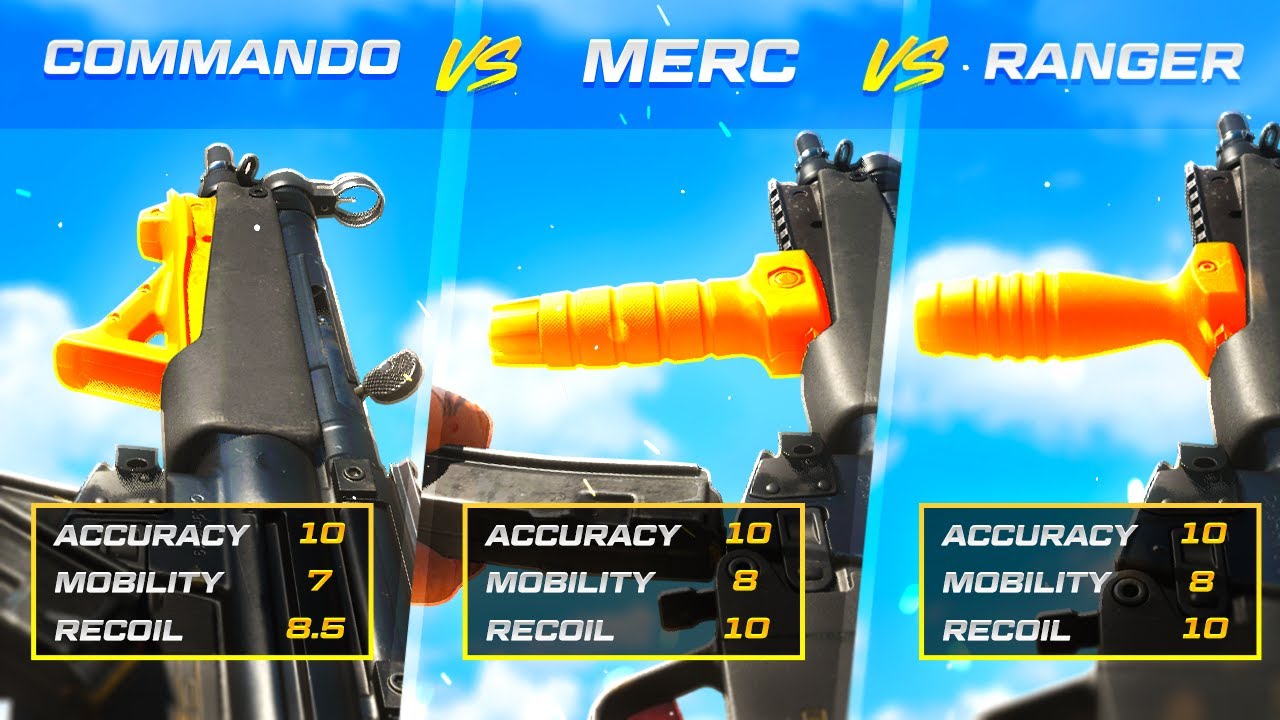 Which is the BEST GRIP for RECOIL in WARZONE? (Commando vs Merc vs Ranger)