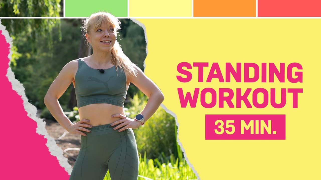TRENING NA STOJĄCO 35 MIN. | IDEALNY NA WAKACJE | BEZ MATY, BEZ PODPOR&Oacute;W |  STANDING WORKOUT
