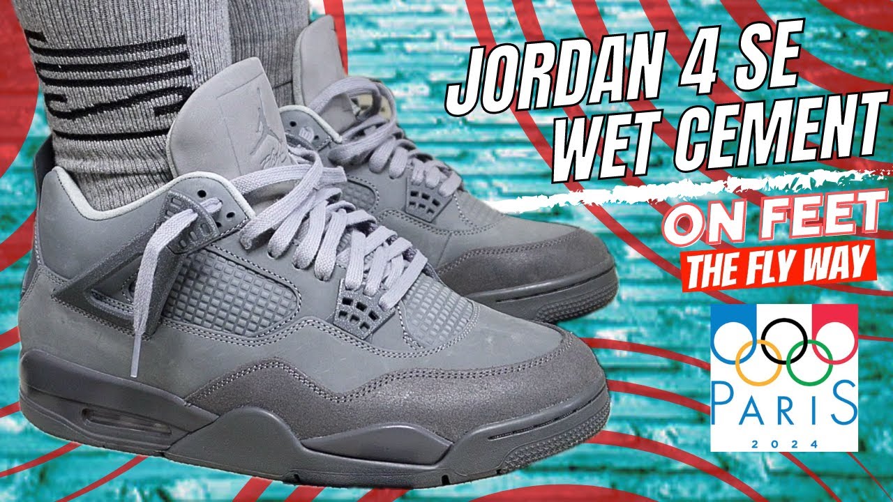 Air Jordan 4 Paris Olympics Wet Cement I Thought I Wasn't Gonna Like These But They Are 🔥 On Feet 🔥