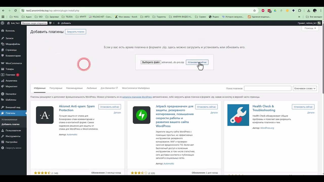Активация ACF - Advanced Custom Fields PRO