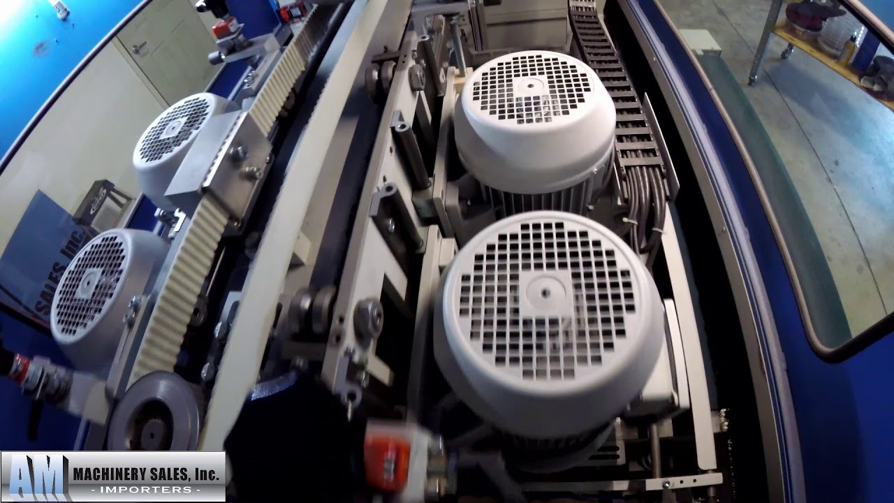 Inside the Loewer 4TD-1000 finishing machine