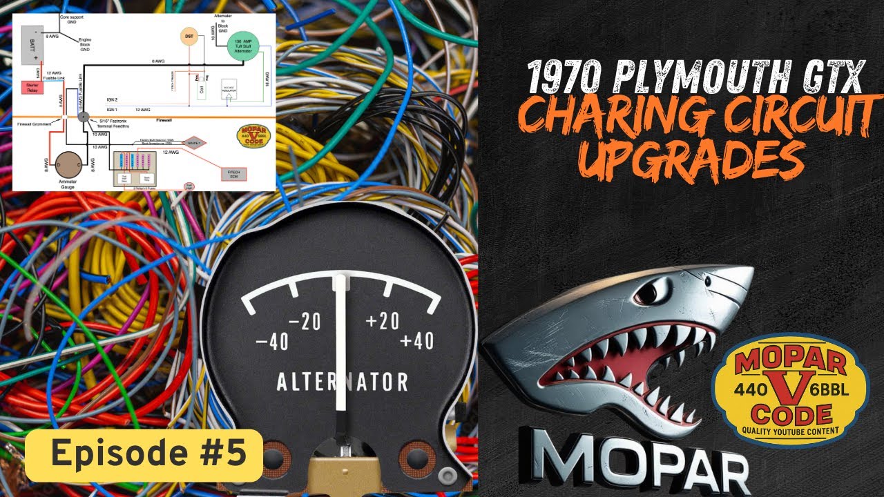 Episode #5 | 1970 Plymouth GTX Build Series – Charging Circuit Upgrade & High-Output Alternator Mod!