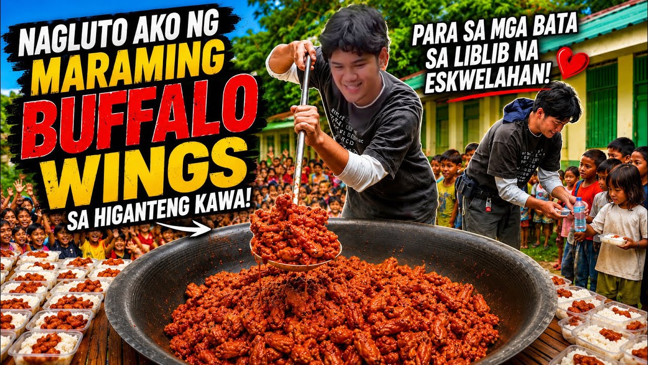 COOKING A LOT OF BUFFALO WINGS FOR CHILDREN|ALEXIS VINES