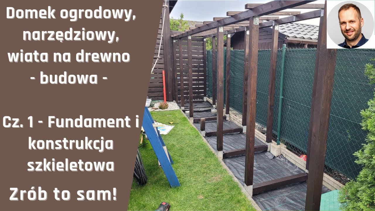 Domek ogrodowy, na narzędzia, wiata na drewno  - budowa cz. 1 Zrób To Sam