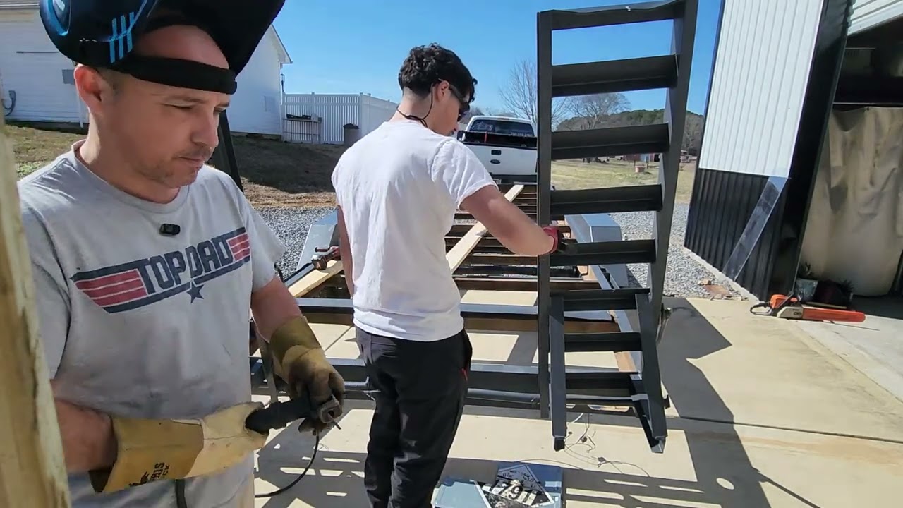 Money making trailer flip, welding the ramps part 5
