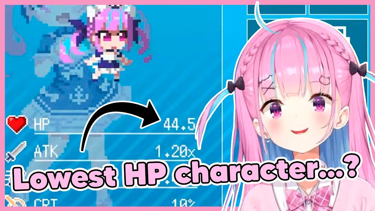 Aqua found out her character has the lowest HP in HoloCure【HoloCure】