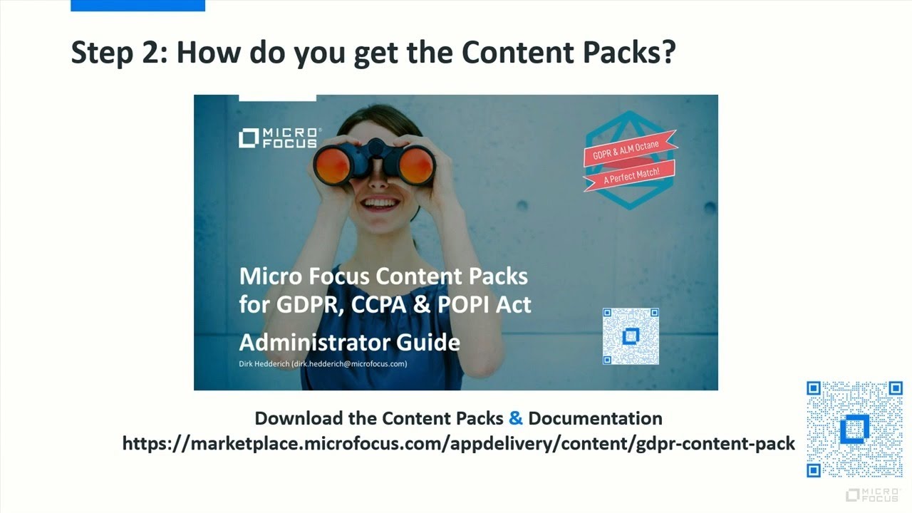 First Steps with the ALM Content Packs for GDPR, CCPA & POPI Act