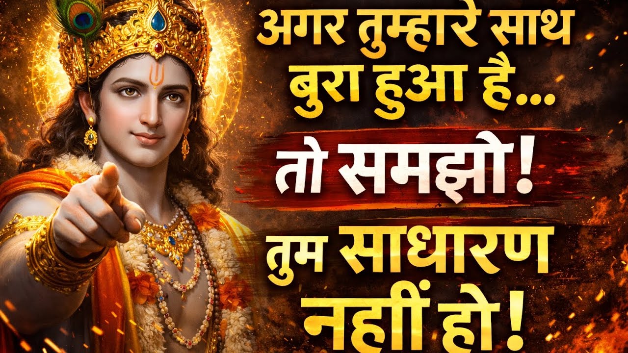 अगर तुम्हारे साथ बुरा हुआ है… तो समझ लो, तुम पर खुद श्री कृष्ण की नज़र है।#अच्छे_लोगों_की_सबसे_कठिन
