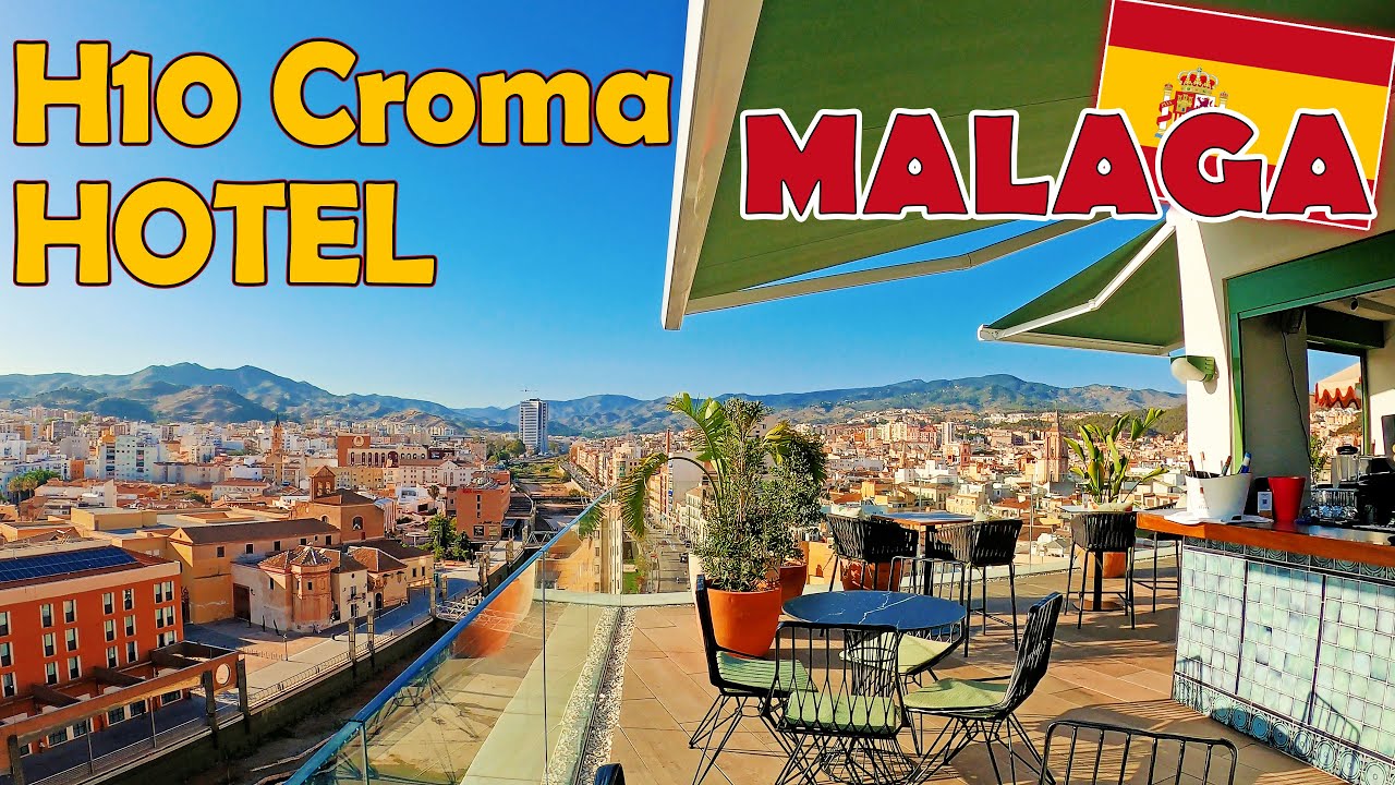H10 Croma Hotel Malaga • Restaurant, Rooms, Rooftop Bar Pool [4K July 23] Wheelchair Accessible