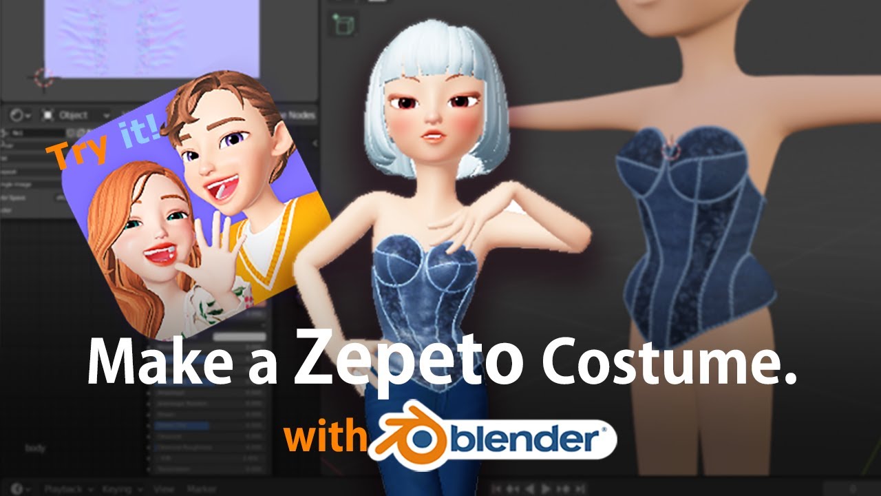 💰💰💰 제페토 옷만들기(블렌더) : Make a Zepeto Costume, with Blender #zepeto #국비지원제페토 #제페토