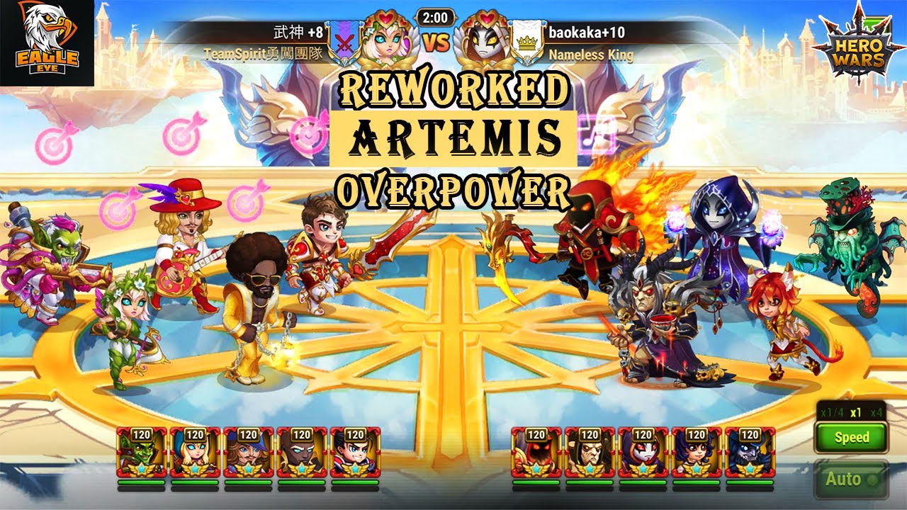 Reworked Artemis is Overpower at End-Game | Hero Wars Mobile