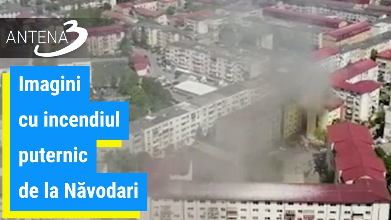 Imagini cu incendiul puternic de la Năvodari