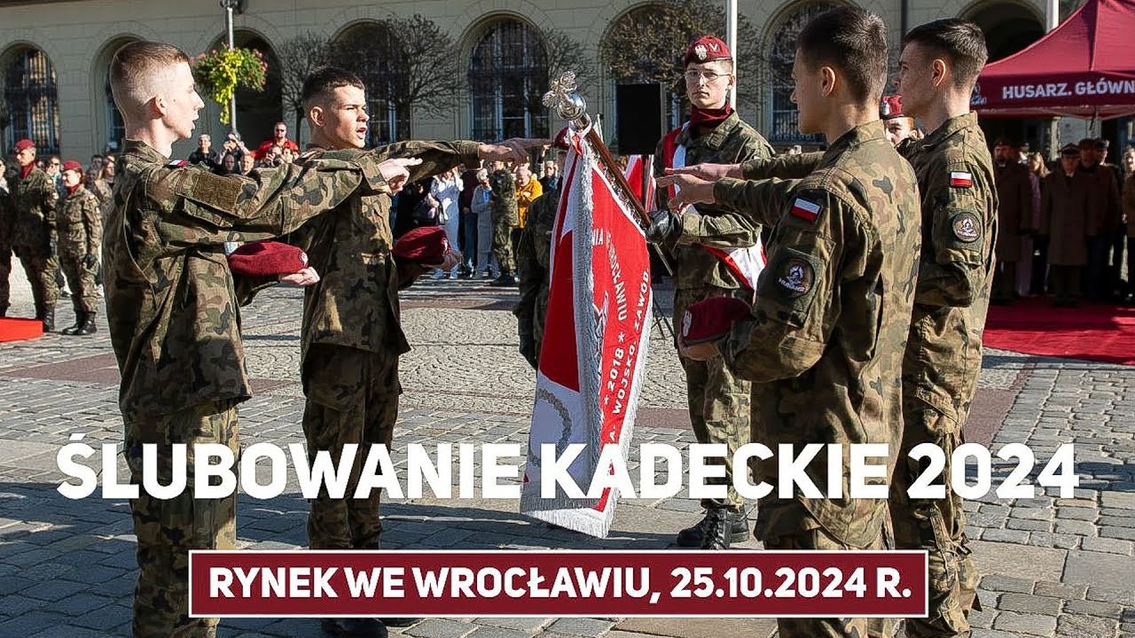 🇵🇱 25 października 2024 r. - Ślubowanie Kadeckie. Wrocławski Rynek (Plac Gołębi) 🇵🇱
