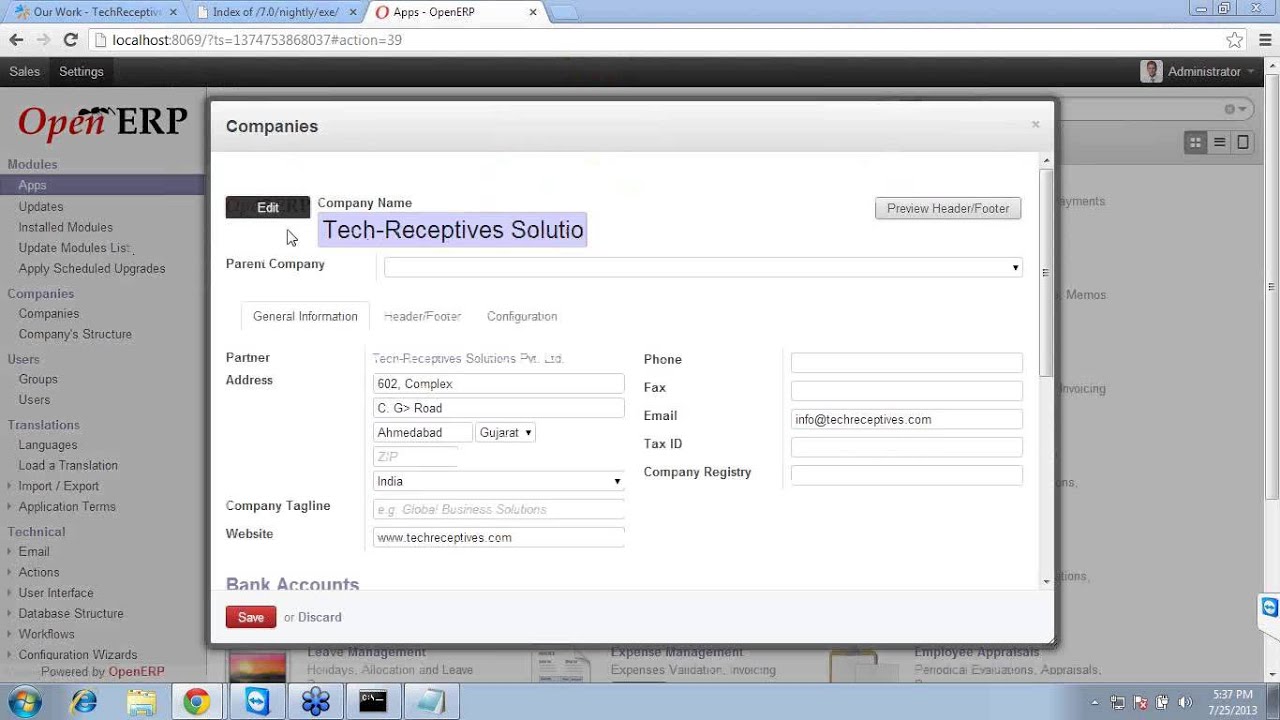 Webinar : 1. Basics of OpenERP