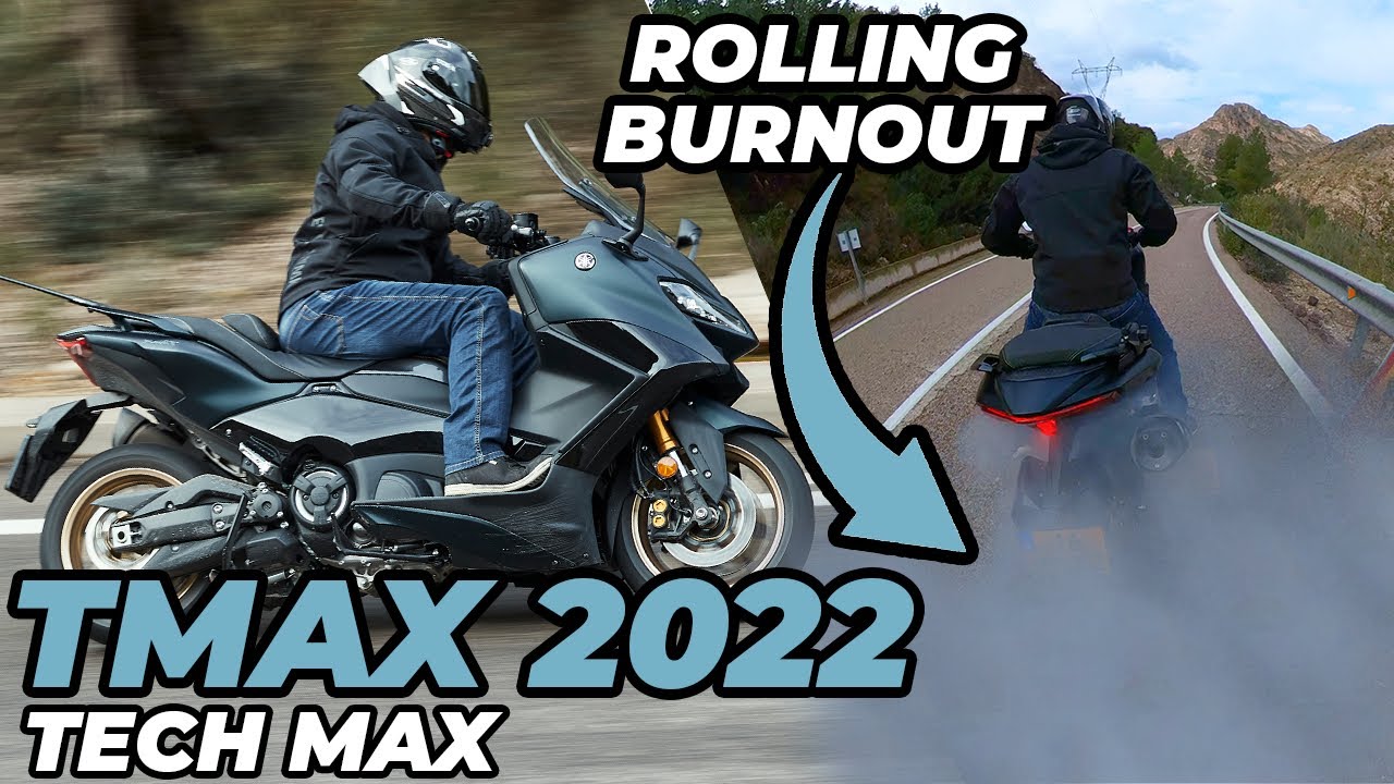ROLLING BURNOUT MIT ROLLER 💨  | Yamaha TMAX TECH MAX 2022
