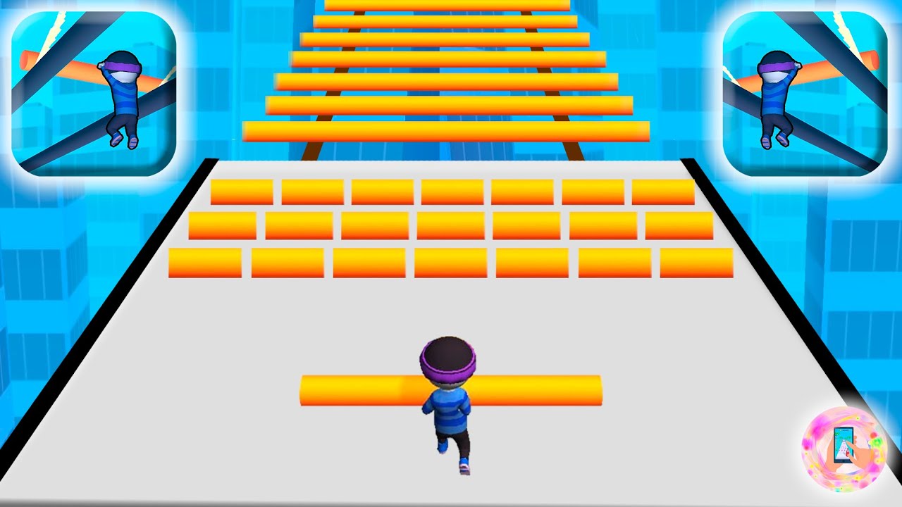 Satisfying video mobile game - Roof Rails gameplay