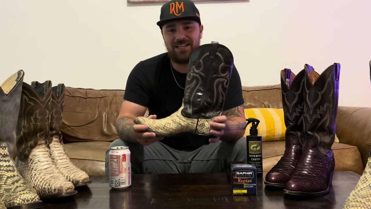 Snake Skin Cowboy Boots and how to care for them! #boots