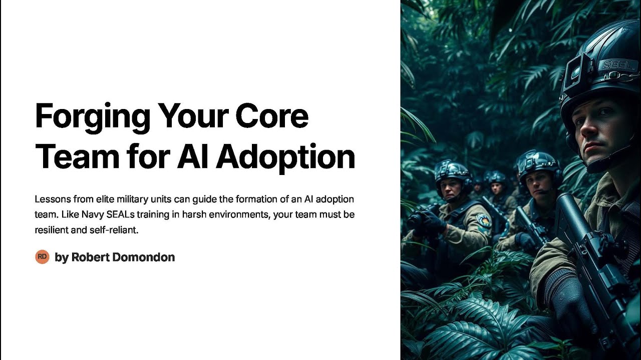 How to Create Your AI Team: Lessons from Elite Units