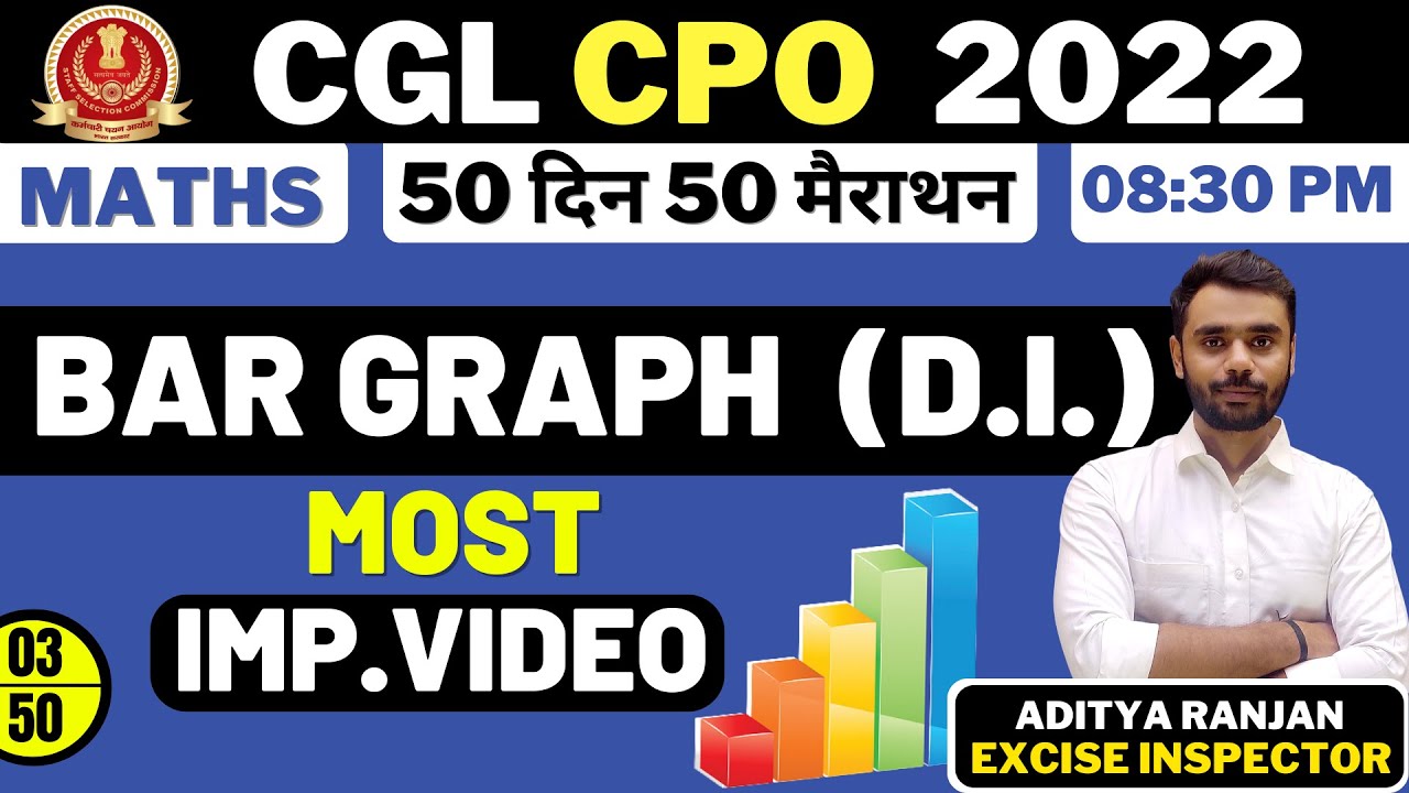 🔴DAY 03 || BAR GRAPH D.I. 03 || CGL CPO 2022 || 50 दिन 50 मैराथन || Maths By Aditya Ranjan Sir #ssc