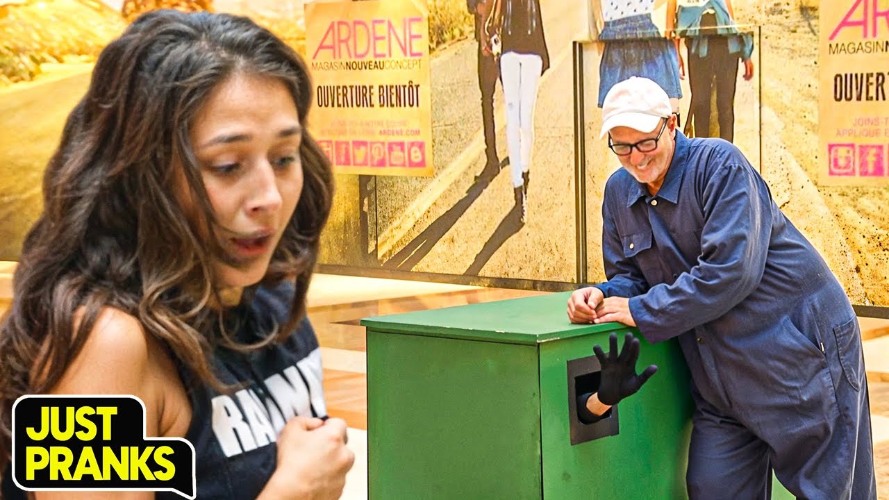 A Hidden Hand Reaches Out and Grabs Strangers! 😳✋😂 | Just Pranks