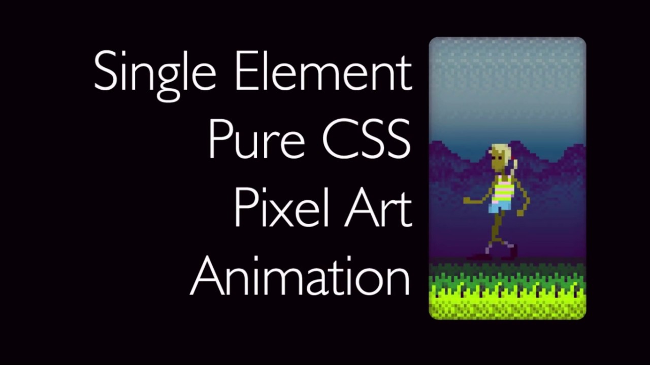 A Single Element, 100% Pure CSS Box-Shadow, Parallax Scrolling, Pixel Art Animation!