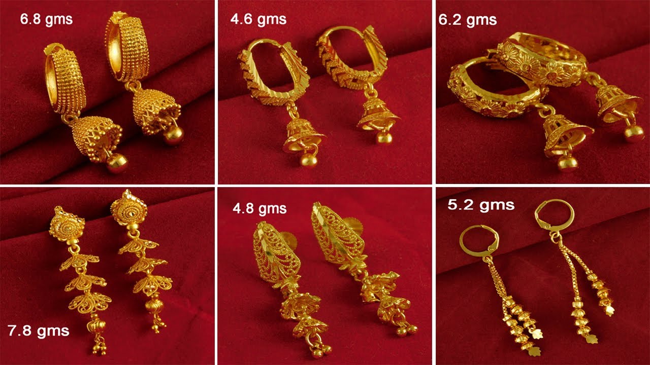 Золотые серьги-кольца для индийских женщин в стиле Болливуда | Серьги-кольца | Серьги-подвески | ...