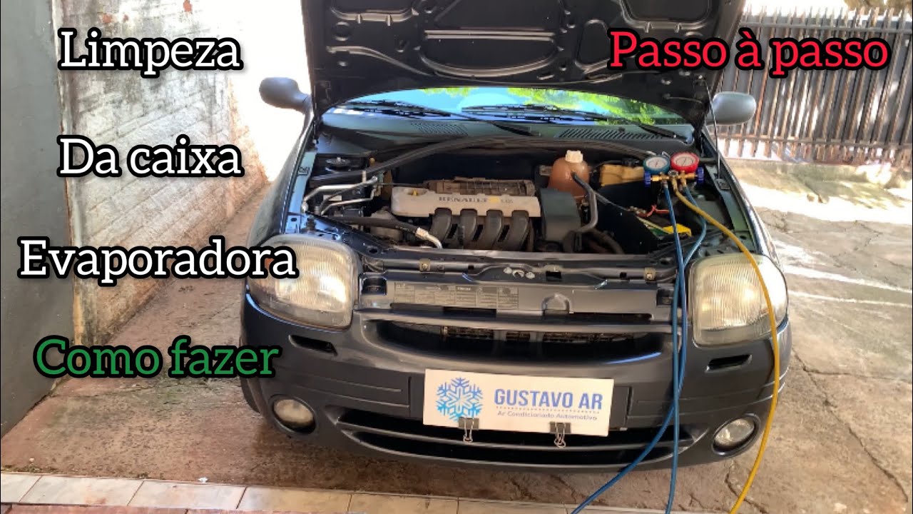 Como fazer limpeza na caixa e evaporadora do Renault Clio #arcondicionadoautomotivo  #renaultclio