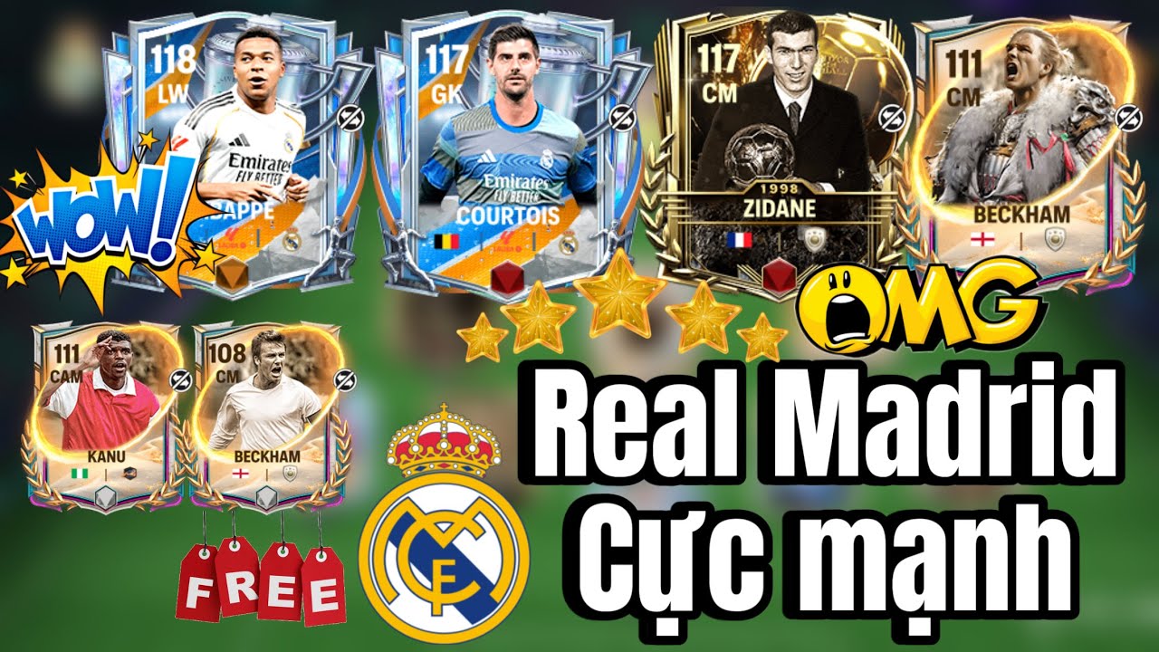 FC MOBILE | REAL MADRID CỰC MẠNH | BECKHAM 111 - THỬ THÁCH XÂY DỰNG ĐH REAL MADRID MẠNH NHẤT CÓ THỂ.