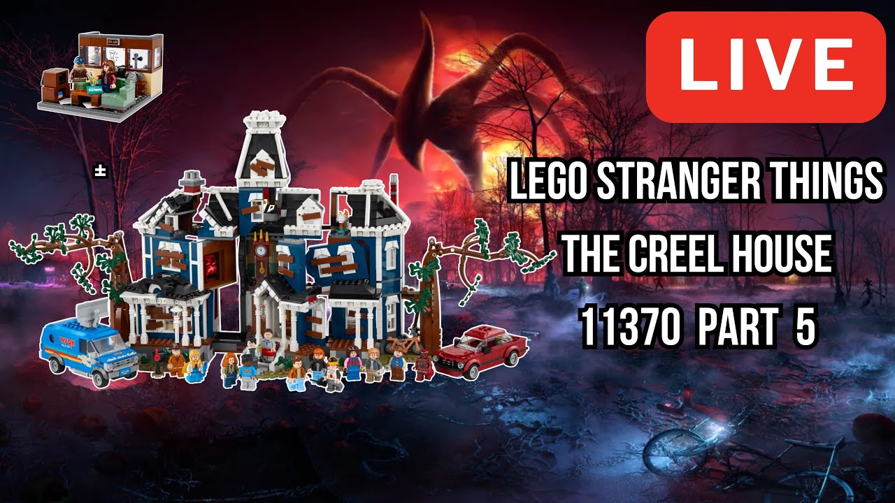 🔴Let's Build the LEGO Stranger Things: The Creel House 11370 Pt5