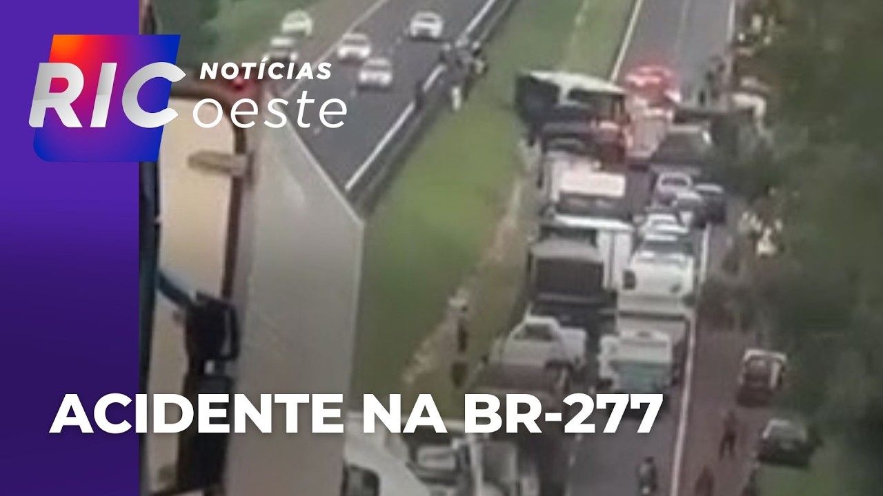 Acidente na BR-277 entre ônibus e caminhão deixa várias pessoas feridas em São Miguel do Iguaçu
