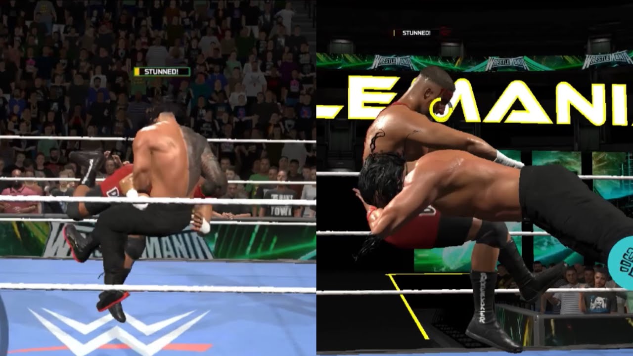 WWE 2K25 - Roman Reigns VS Bron Breakker at WrestleMania!! #WWE2K25 #RomanReigns #BronBreakker 