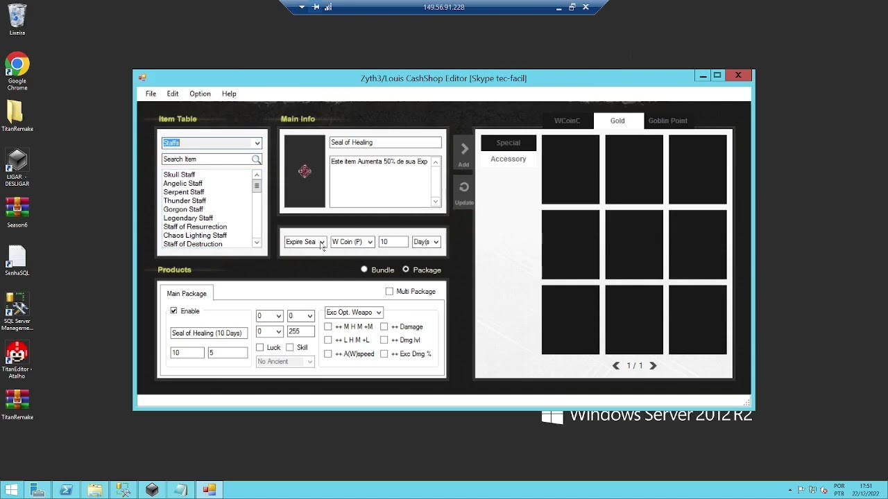Editando o CashShop (X) MuEmu