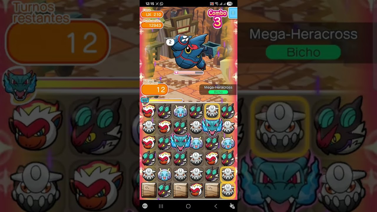 Mega Heracroos Ux 210 Pokemon Shuffle #pokemon 