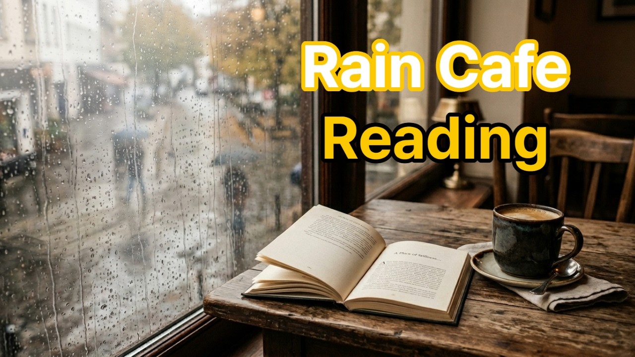 Rainy Cafe Music for Reading | Relaxing Piano Music with Rain Sounds for Study, Focus & Calm Reading