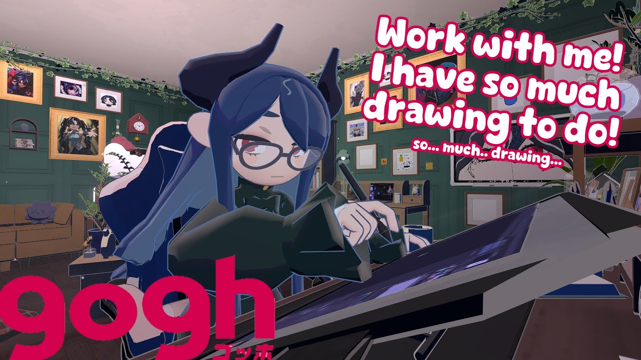 【Working in Gogh】 I got a model to make~ (no mic, no music)