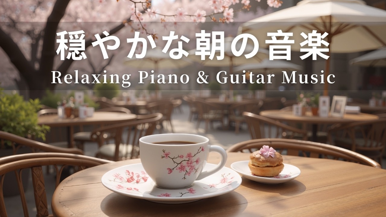 【癒しBGM】穏やかな朝のカフェ音楽｜やさしいギター＆ピアノのリラックス音楽｜Relaxing Piano & Guitar Music｜集中・読書・勉強用・作業用