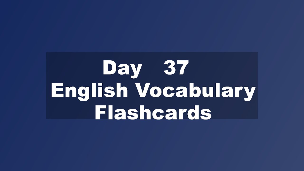English Vocabulary Flashcards Review