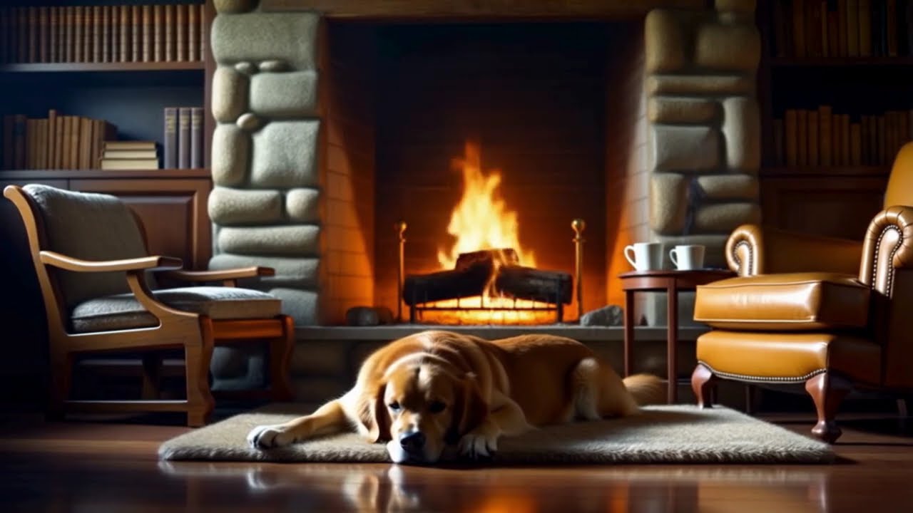 Momento de Aconchego e Paz com o Pet e Música #pets #peace #music #relaxing#burningfireplace #calma