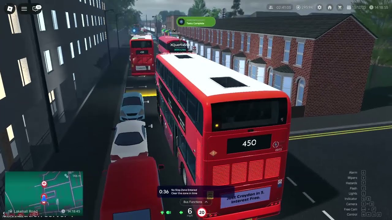 Roblox Croydon 450 Flood Driving The New Bus! BD11! Sim Server