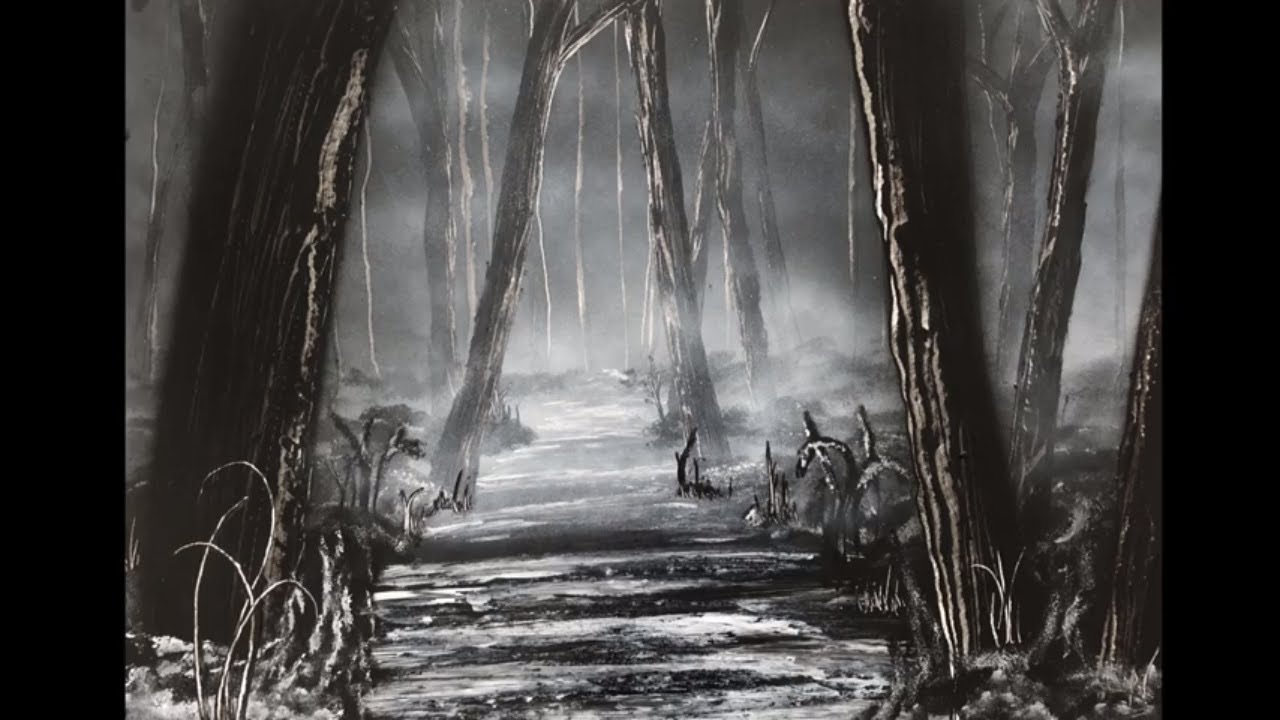 Black And White SPRAY PAINT ART Nature | ASMR