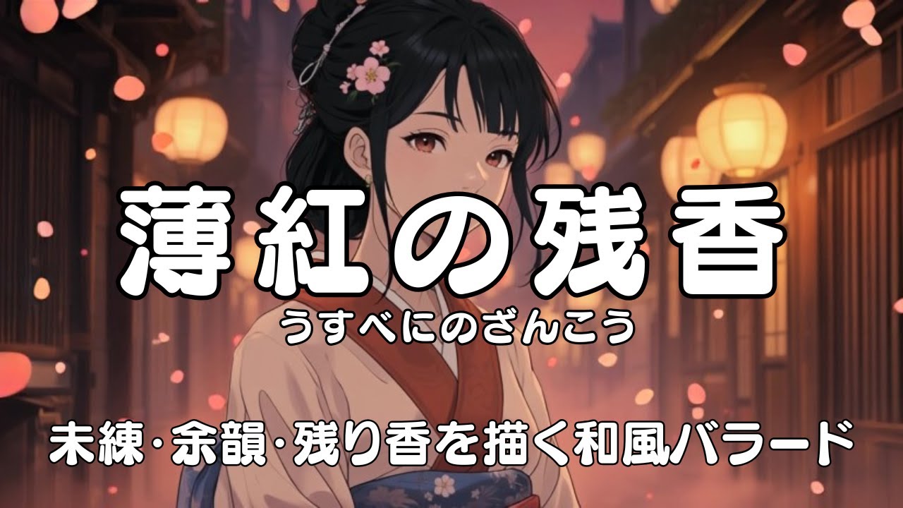 薄紅の残香｜和風バラード × 切ない大人の恋 × 余韻が残る“和のエモーショナルソング”｜Emotional Japanese Ballad