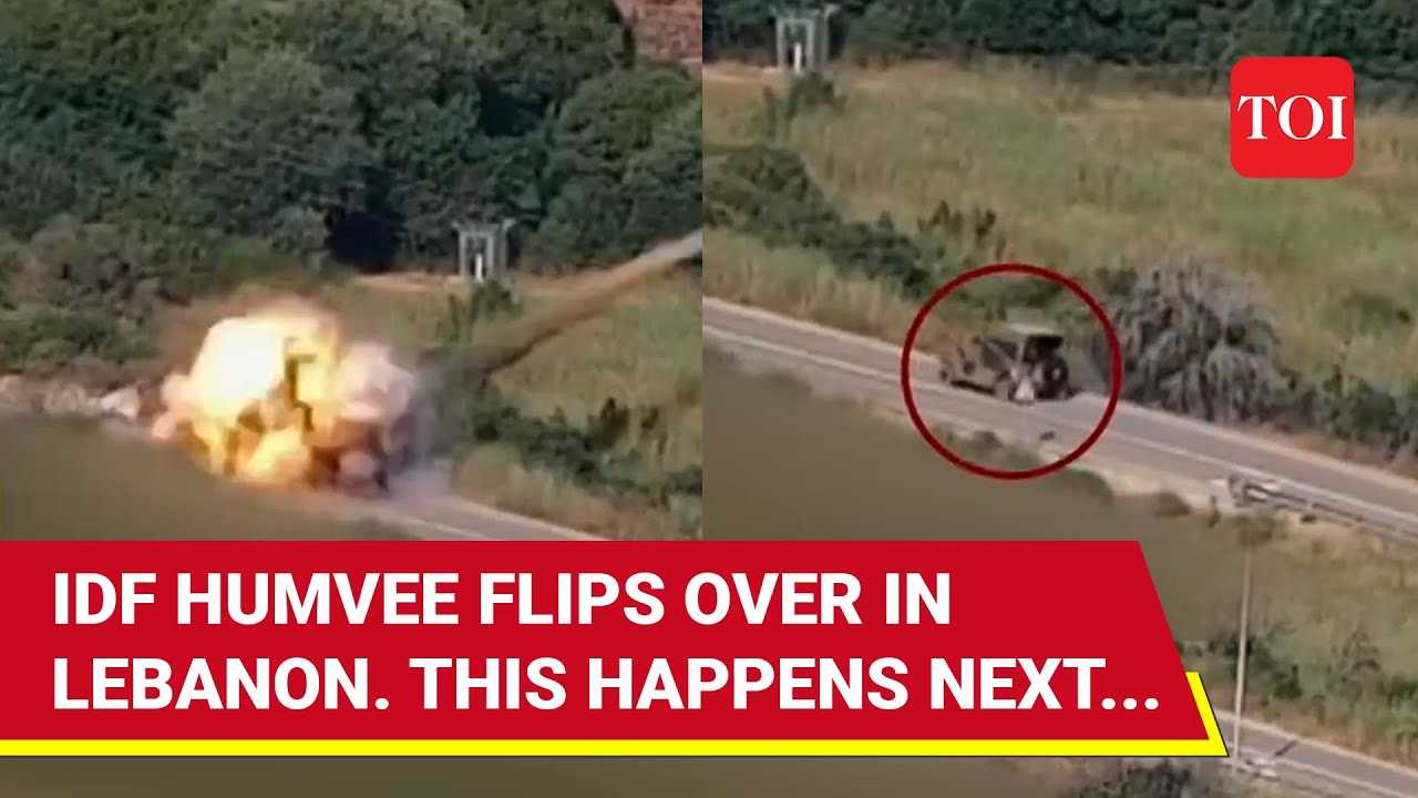 Hezbollah Artillery Blows Up IDF's Humvee In South Lebanon; Israeli Soldier Hit | Watch