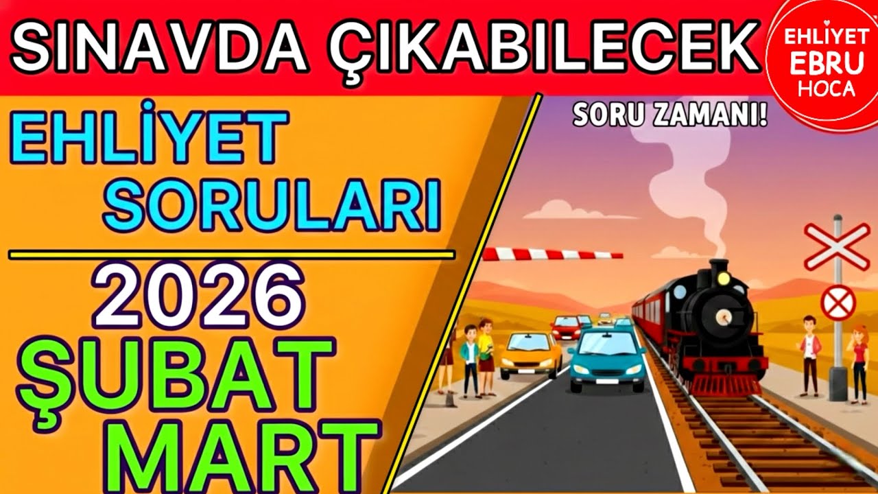 DİKKATLİ DİNLEYİN/ ANİMASYONLU ŞUBAT MART EHLİYET SINAV SORULARI/ EHLİYET SINAV SORULARI 2026 ÇÖZ