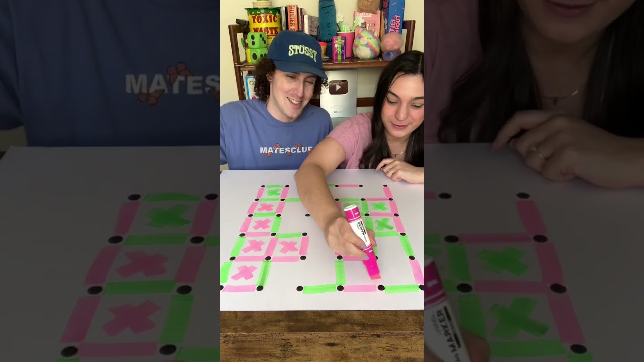GRID WAR😈🏁 (Light Pink💕 vs Neon Green☘️) #gamenight #boardgames #games #coupleschallenge #challenge 