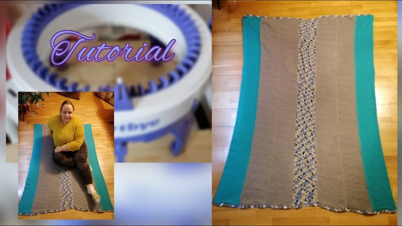 So kannst du eine Decke mit der Strickmaschine machen
