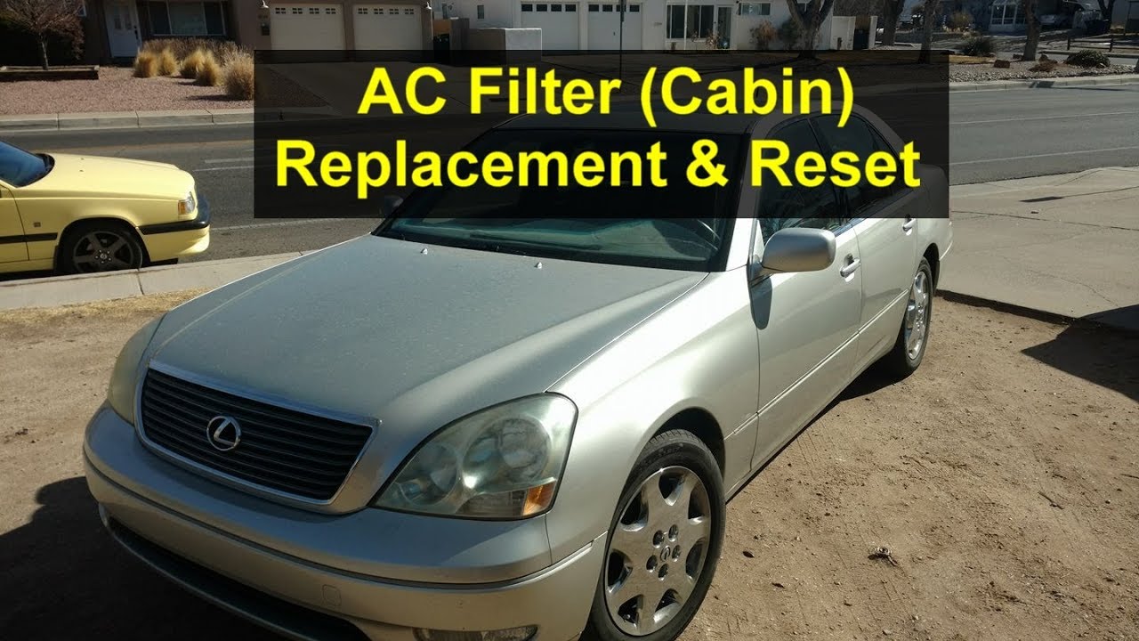 How to replace the AC filter (cabin) and reset the warning message, Lexus 430, 300, etc. - VOTD