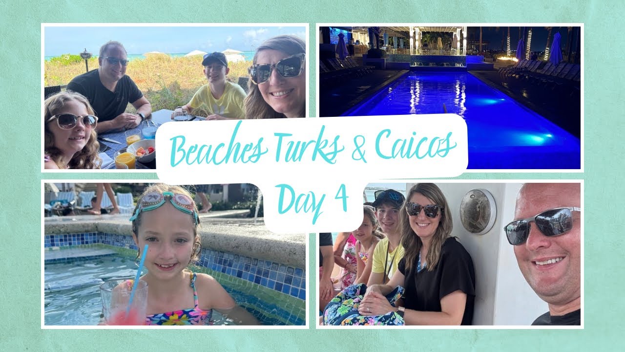 Beaches Turks & Caicos Day 4 - Glass Bottom Boat, FUN Poolside Games, & an Adult Dinner Out!